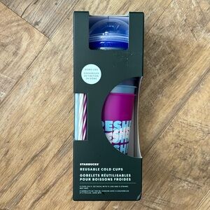 NWT Set of 5 Starbucks Summer 2024 Dome Lid Reusable Cold Cups 24oz Each